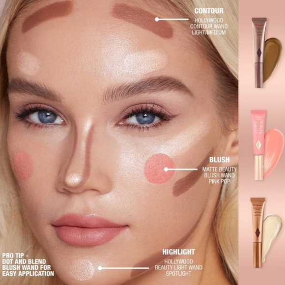 Charlotte Tilbury Pillow Talk Matte Beauty Blush Wand: Pillow Talk, 12ml, NIB - Picture 4 of 6